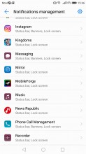 Notification management - Huawei P10 Lite review