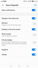 Notification permissions - Huawei P10 Lite review
