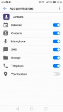 App permissions - Huawei P10 Lite review