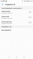 Fingerprint settings - Huawei P10 Plus review