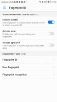 Fingerprint settings - Huawei P10 review