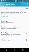 Moto Display settings - Lenovo Moto Z2 Force review