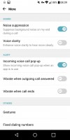 call settings - LG G6 review