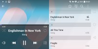 The Now playing interface: In landscape - LG G6 review