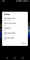 Player settings - LG G6 review