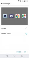 Launcher: icon shape selector - LG Q6 Review