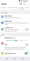 App scaling in Settings - LG Q6 Review