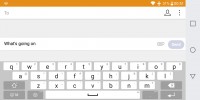 Keyboard in landscape: spread out - LG Q6 Review