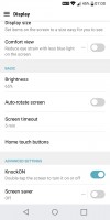 Display settings - LG Q6 preview