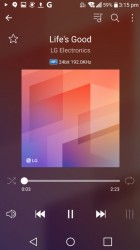 LG V20's music player - LG V20 vs. Huawei Mate 9 review
