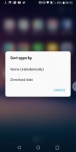 Sorting options - LG V30 review