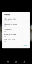 Player settings - LG V30 review