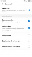 Game mode settings - Meizu Pro 7 Plus review