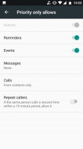 Do Not Disturb settings - Motorola Moto X4 review