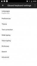 keyboard settings - Nokia 3 review
