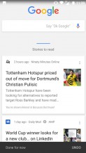 Google Now panel - Nokia 5 review