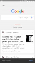 Google Now panel - Nokia 6 review