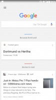 Google Now panel - Nokia 8 review