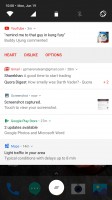 Notification shade: One row of toggles, bundled notifications - OnePlus 5 review