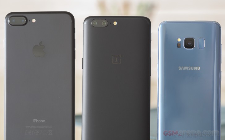 OnePlus 5 vs. iPhone 7 Plus vs. Samsung Galaxy S8