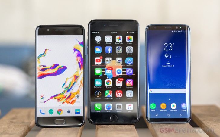 OnePlus 5 vs. iPhone 7 Plus vs. Samsung Galaxy S8