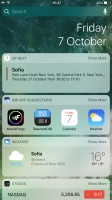 Apple iPhone 7 Plus user interface: Today page - OnePlus 5 vs. iPhone 7 Plus vs. Samsung Galaxy S8