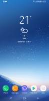 Samsung Galaxy S8 user interface: Homescreen - OnePlus 5 vs. iPhone 7 Plus vs. Samsung Galaxy S8