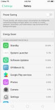 Battery and power saving settings - Oppo F5 review