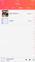 Browsing the music library - Oppo R11 review