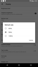 The refresh rate and resolution settings