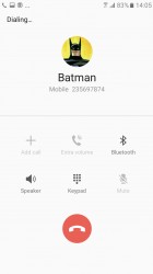 In-call screen - Samsung Galaxy A3 (2017) review