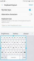 Samsung Keyboard: Resizing - Samsung Galaxy A3 (2017) review