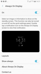 Always On Display settings - Samsung Galaxy A3 (2017) review