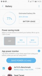 Battery features - Samsung Galaxy A3 (2017) review