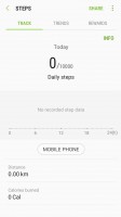 S Health: Tracking screen - Samsung Galaxy A5 (2017) review