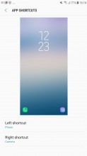 Shortcuts settings - Samsung Galaxy J7 (2017) review