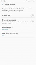 Do note disturb settings - Samsung Galaxy J7 (2017) review