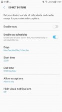 Do note disturb settings - Samsung Galaxy J7 (2017) review