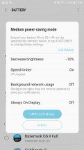 Battery saving modes - Samsung Galaxy J7 Pro review