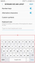Keyboard settings - Samsung Galaxy J7 Pro review