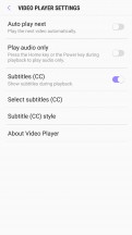 Video player: Settings - Samsung Galaxy J7 Pro review