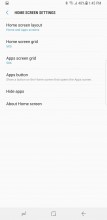 Homescreen settings - Samsung Galaxy Note8 review
