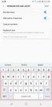 Keyboard size: Smallest - Samsung Galaxy Note8 review