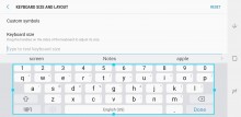 Keyboard size: Largest in landscape - Samsung Galaxy Note8 review