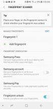 Fingerprint setup - Samsung Galaxy S8 Active review
