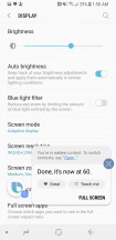 Set brightness - Samsung Galaxy S8 Active review