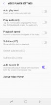 Video Player: Settings - Samsung Galaxy S8 Active review