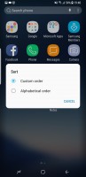 Sorting options - Samsung Galaxy S8+review
