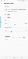 Edge panel handle settings - Samsung Galaxy S8+review