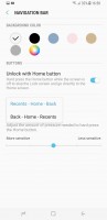 Navigation bar settings - Samsung Galaxy S8 review